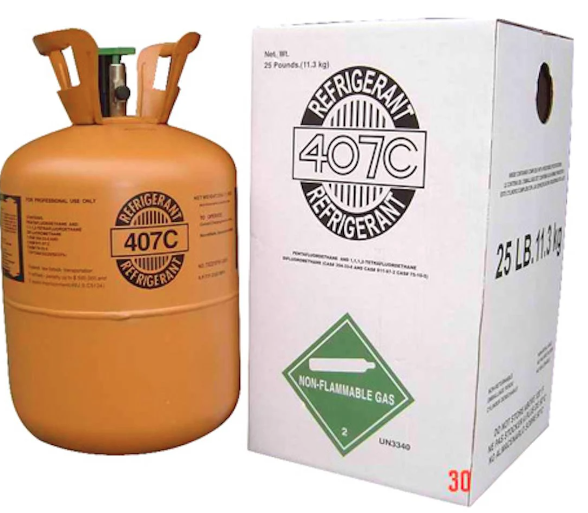 Mixed Gas Refrigerant Gas R407c in 25lb 11.3kg Cylinder