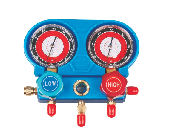 Single Double Valve Pressure Gauge OEM Design Refrigerant Use Manifold Set
